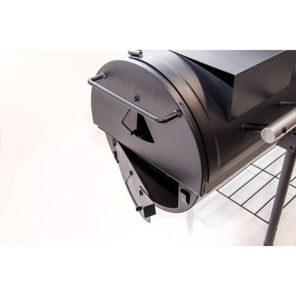 Char-Broil - Silver Smoker Off-Set Charcoal Smoker and Grill