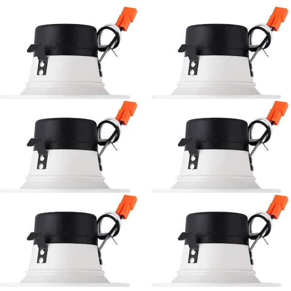 Sunlite 5/6 in. Canless Remodel Round Dimmable CCT Color Tunable Energy Star Retrofit Integrated LED Recessed Light Kit (6-Pack)