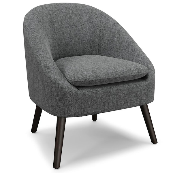 Simpli Home Redding Storm Grey Accent Chair