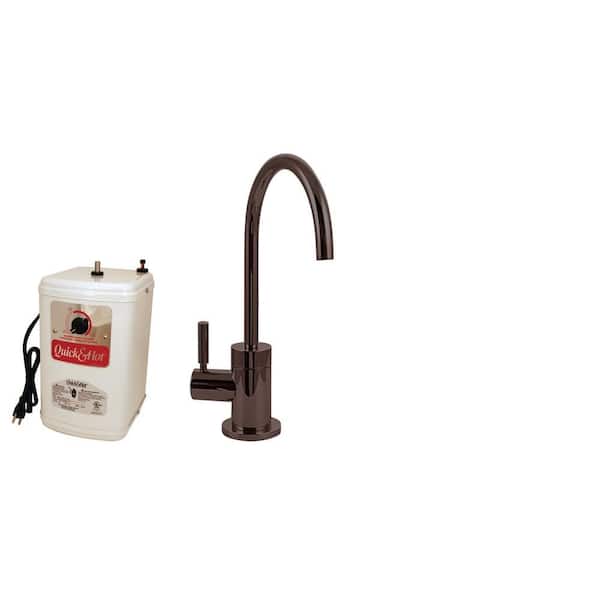 Westbrass 9.5 in. Contemporary 1-Lever Handle Hot Water Dispenser Faucet with Instant Heating Tank, Oil Rubbed Bronze