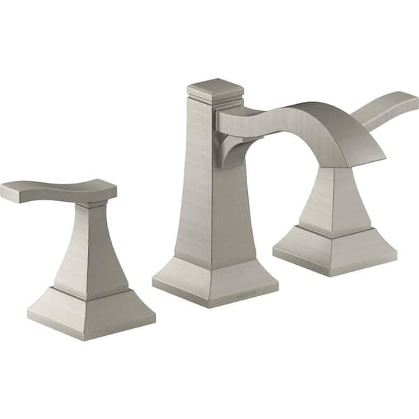 KOHLER Truss 8 in. Widespread 2-Handle Bathroom Faucet in Vibrant Brushed Nickel