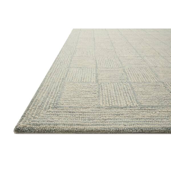 Chris Love Julia Francis Silver / Sky 2 ft. 6 in. x 9 ft. 9 in.  Contemporary Runner Rug