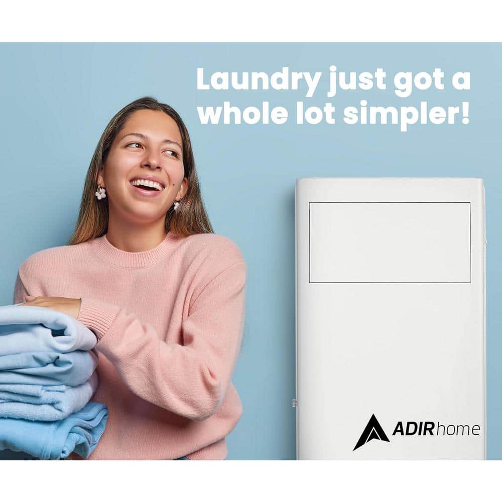 White Steel Built-In Wall Laundry Hamper