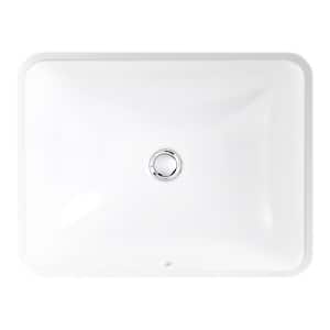 Caxton 20-5/16 in. Rectangular Undermount Bathroom Sink with Overflow in White