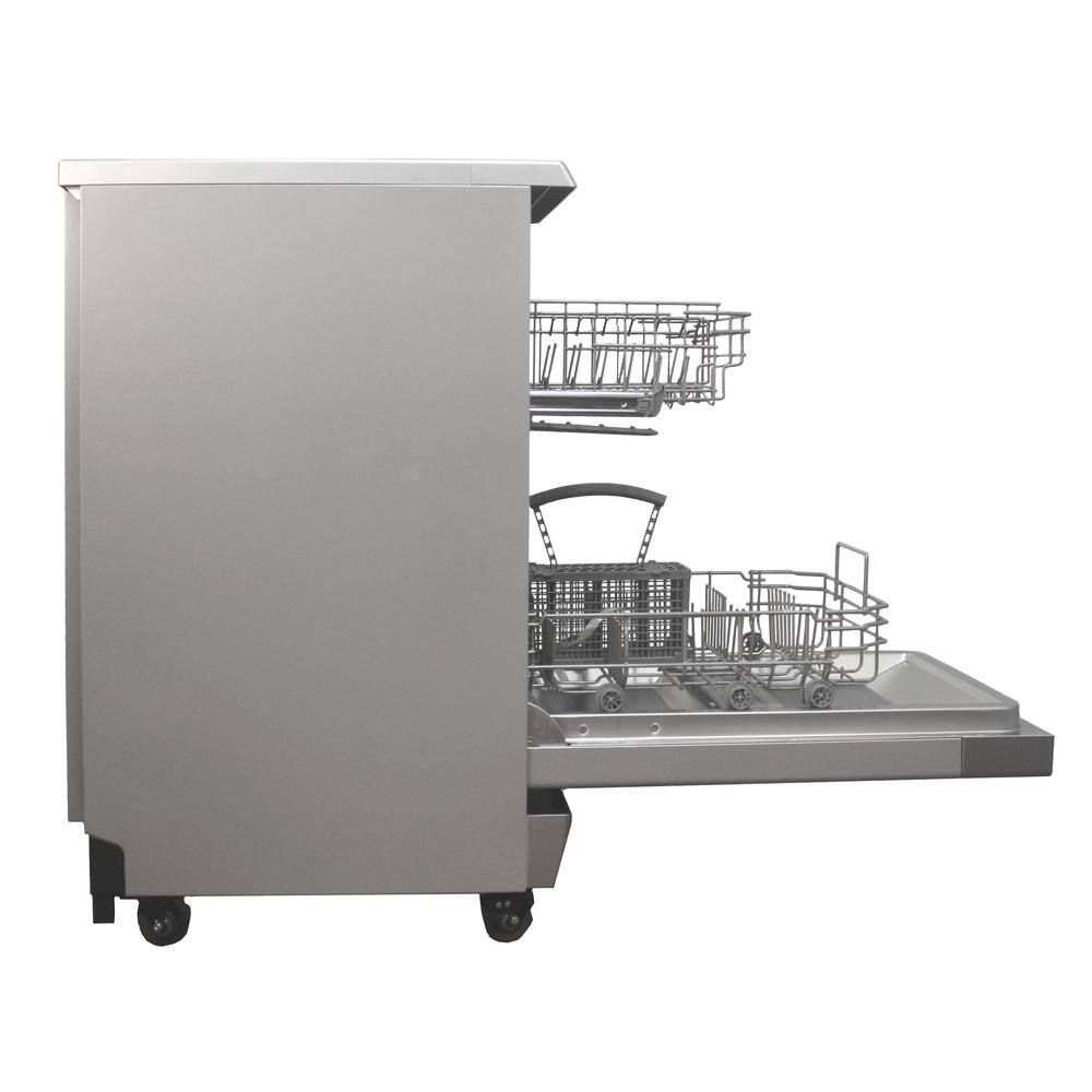 18" Stainless Steel Portable Energy Star Dishwasher with 8 Place Settings
