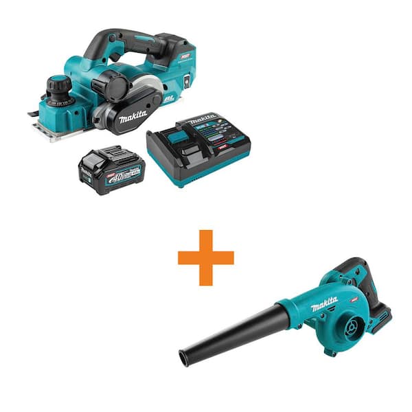 40-Volt XGT Brushless Cordless 3-1/4 in. Planer Kit, AWS Capable (4.0Ah) with 40V max XGT Cordless Compact Blower