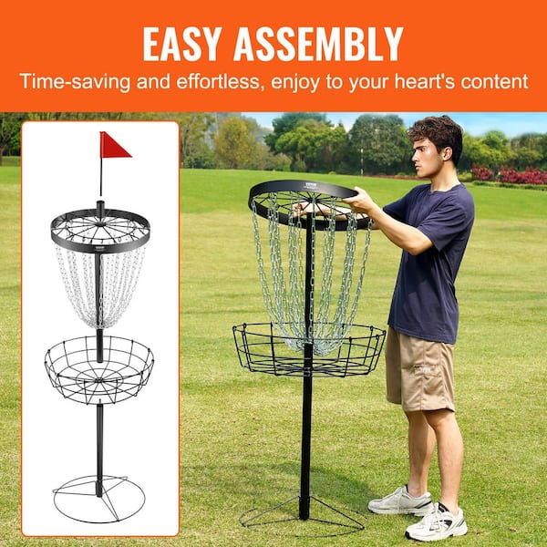 VEVOR Disc Golf Basket 24-Chains Portable Disc Golf Target Hole