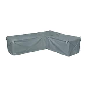 Storigami 104 in. L x 83 in. W x 31 in. H Monument Grey Easy Fold Right-Facing Sectional Cover