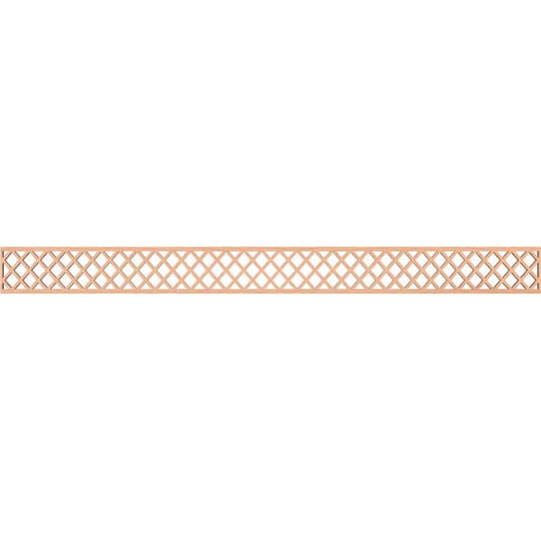 Ekena Millwork Manchester Fretwork 0.25 in. D x 46.375 in. W x 4 in. L Alder Wood Panel Moulding