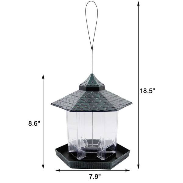 Twinkle Star Wild Bird Feeder Hexagon with Roof, Hanging