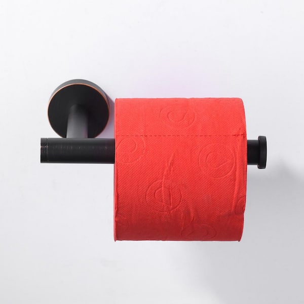 Wall-Mount Stainless Steel Single Post Toilet Paper Holder for Bathroom, Washroom, Kitchen in Oil Rubbed Brozne (2-Pack)