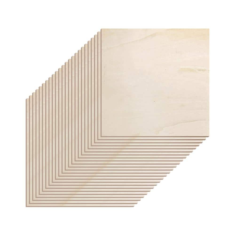 Basswood plywood sheets 1/8 inch thick 3mm 12 x 12 inch unfinished wood panels for laser cutting and crafts 24 pack price history on PriceWatchPro
