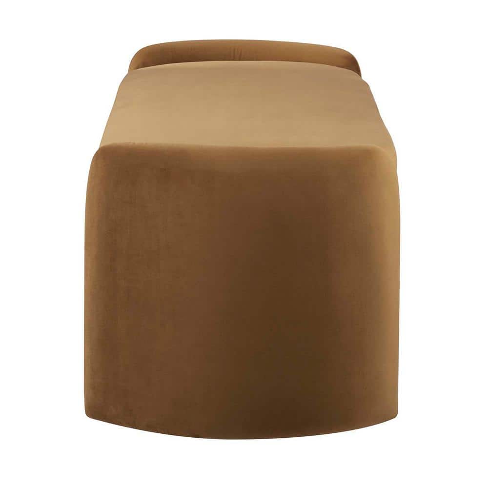 Nebula Cognac Performance Velvet 62" Storage Bench