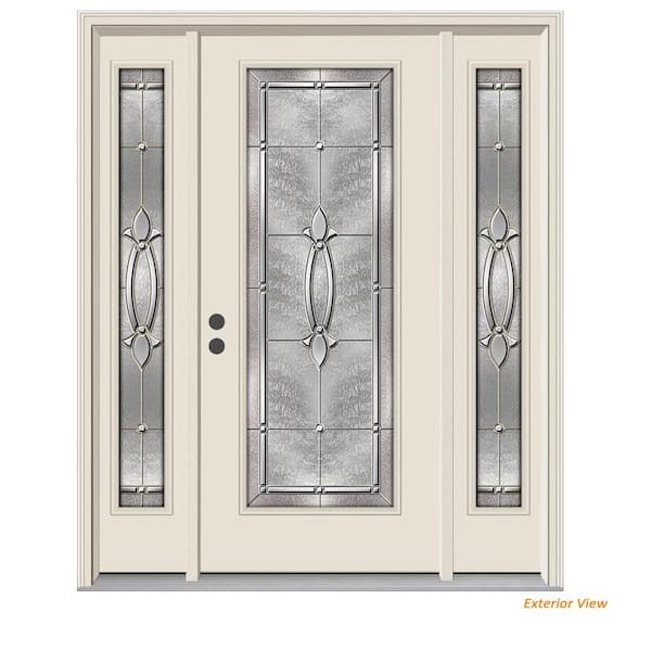 JELD-WEN 66 in. x 80 in. Full Lite Blakely Primed Steel Prehung