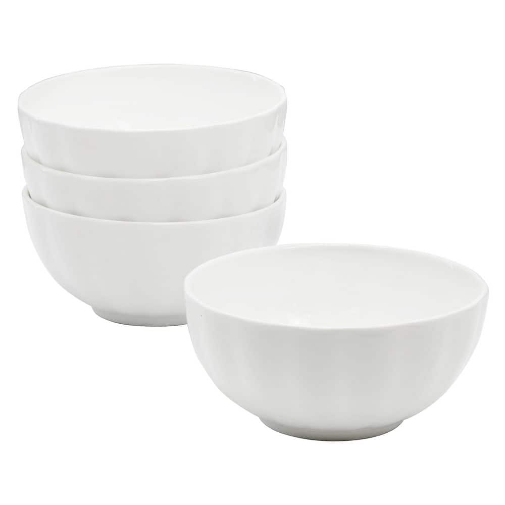 MARTHA STEWART Kincaid 4-Piece 12 oz. 4.7 in. Bone China
