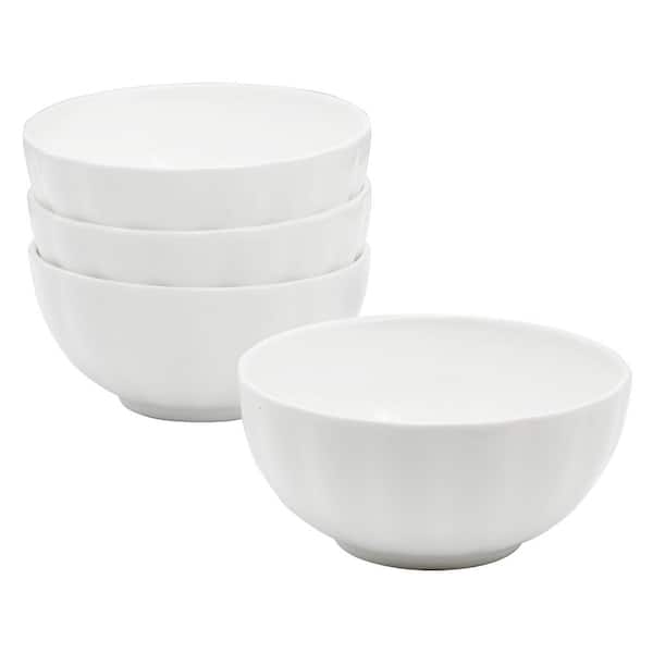 Kincaid 4-Piece 12 oz. 4.7 in. Bone China Bowl Set in White