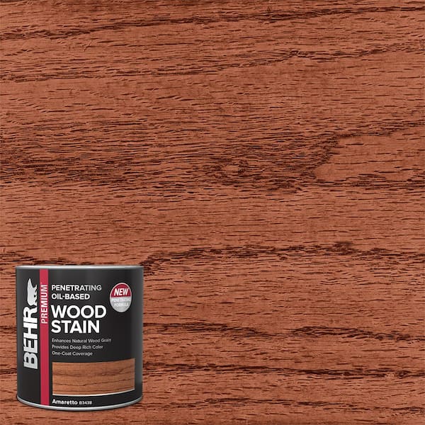 BEHR PREMIUM 1 qt. #TIS-538 Amaretto Transparent Oil-Based Penetrating Interior Wood Stain