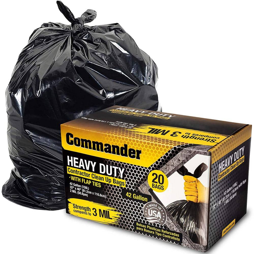 1Roll Trash Bags Garbage Clean-up Kitchen Toilet Heavy Duty Rubbish Waste 