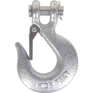 3/8 in. Zinc-Plated Forged Steel Chain Hook with Grade 43 in Clevis Type Slip Hook with Latch (3-Pack)