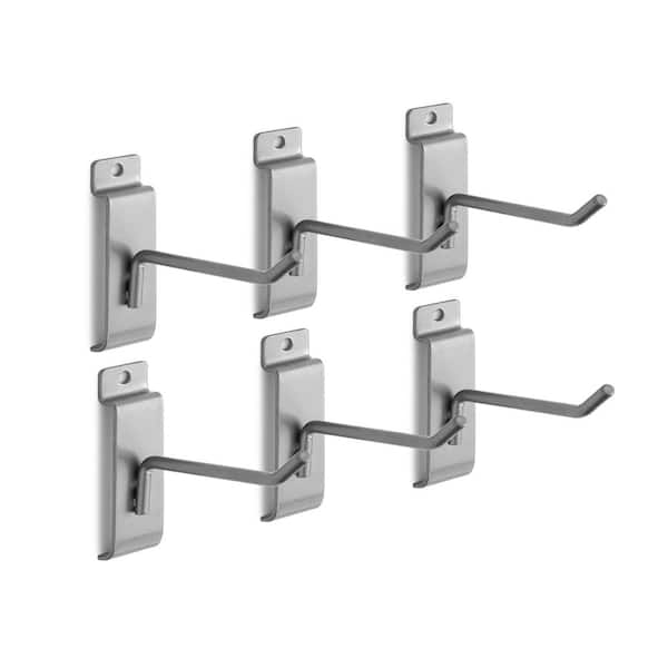 NewAge Products 4 in. Slatwall Accessories Single Hooks (6-Pack) 51780 -  The Home Depot