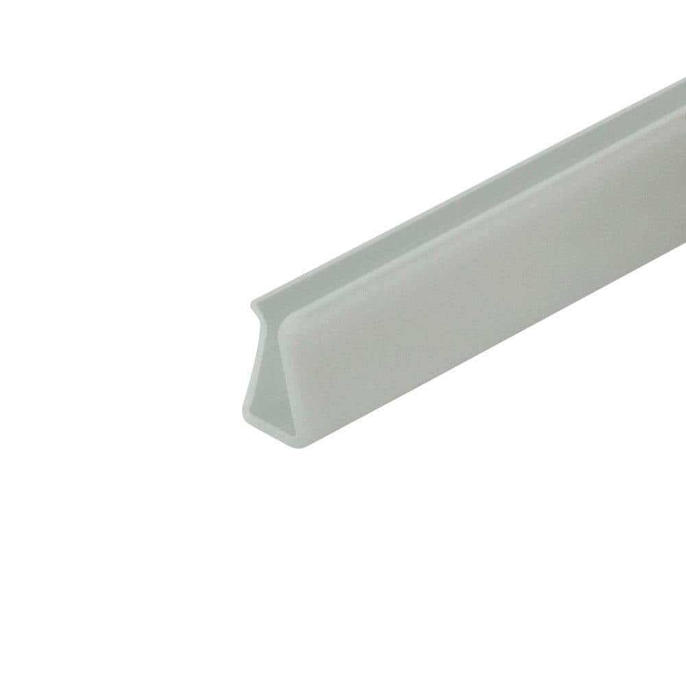 1/2 in. D x 3/16 in. W x 48 in. L White Styrolux Plastic Plastic U-Channel 
