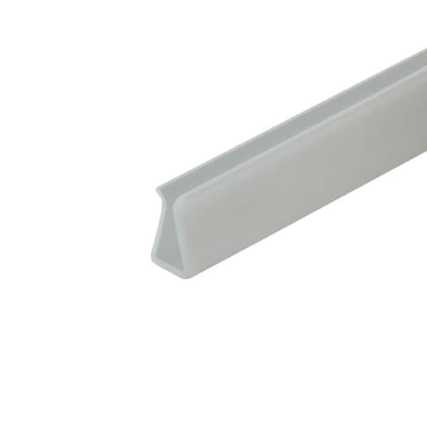 Outwater 1/2 in. D x 3/16 in. W x 48 in. L White Styrolux Plastic Plastic U-Channel Moulding Fits 3/16 in. Board, (3-Pack)