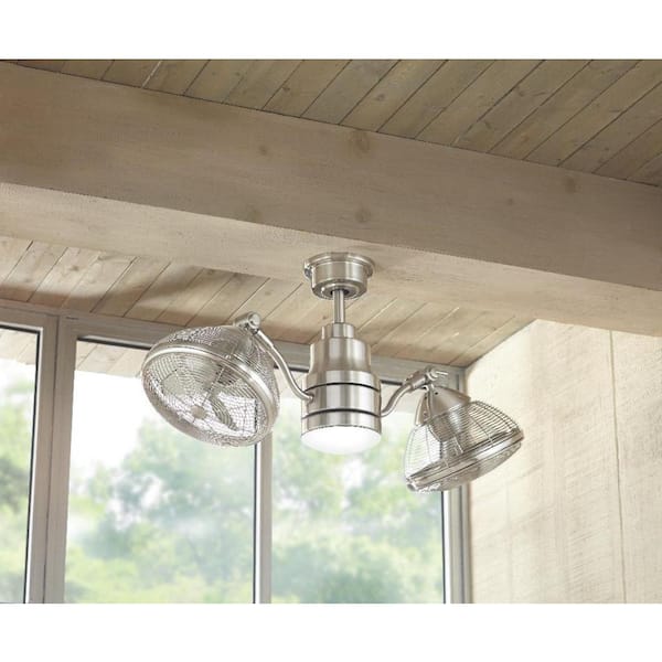 Pendersen 42 in. Integrated LED Indoor/Outdoor Brushed Nickel Ceiling Fan with Light Kit and Remote Control