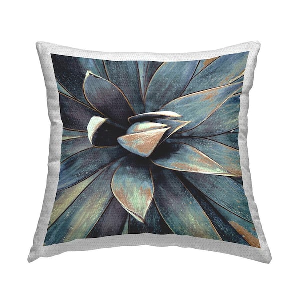 Stupell Industries Abstract Plant Close Up Green Square Outdoor Throw Pillow