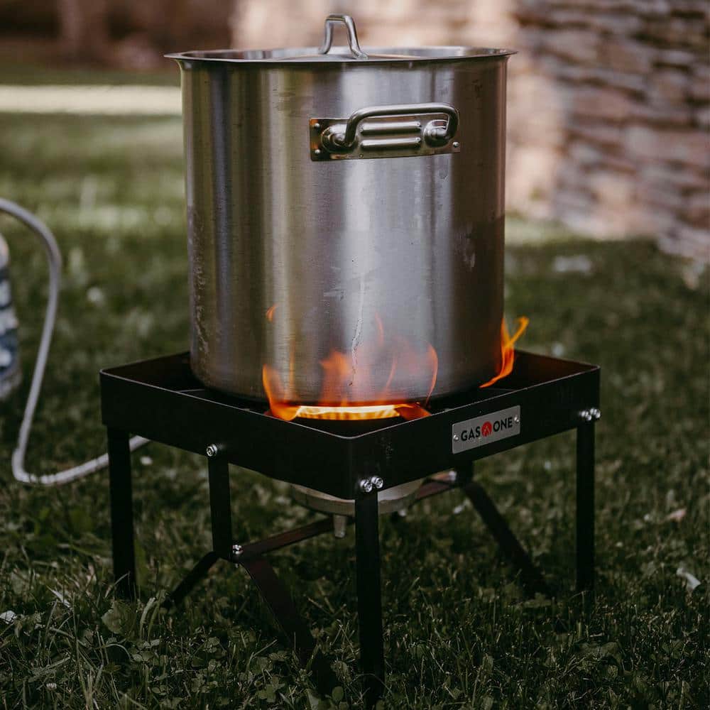Black Steel Single Burner Outdoor Gas Cooker