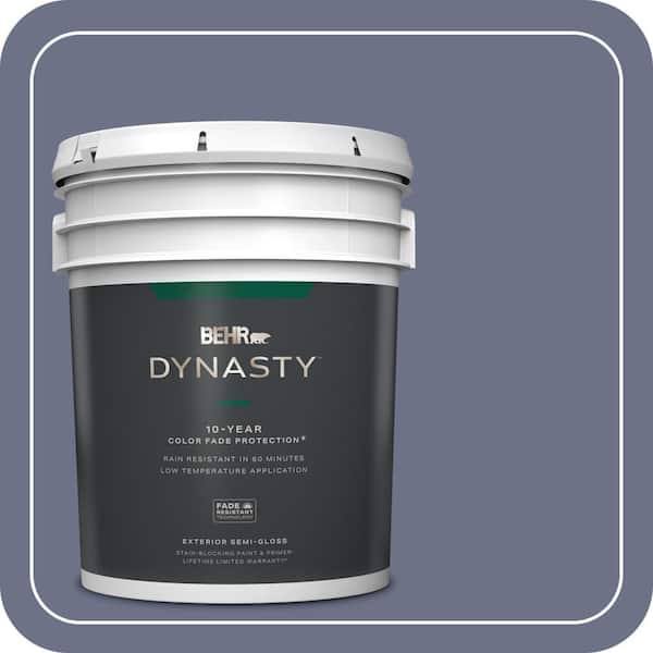 BEHR DYNASTY 5 gal. #PPU16-17 Blue Aura Semi-Gloss Exterior Stain-Blocking Paint & Primer