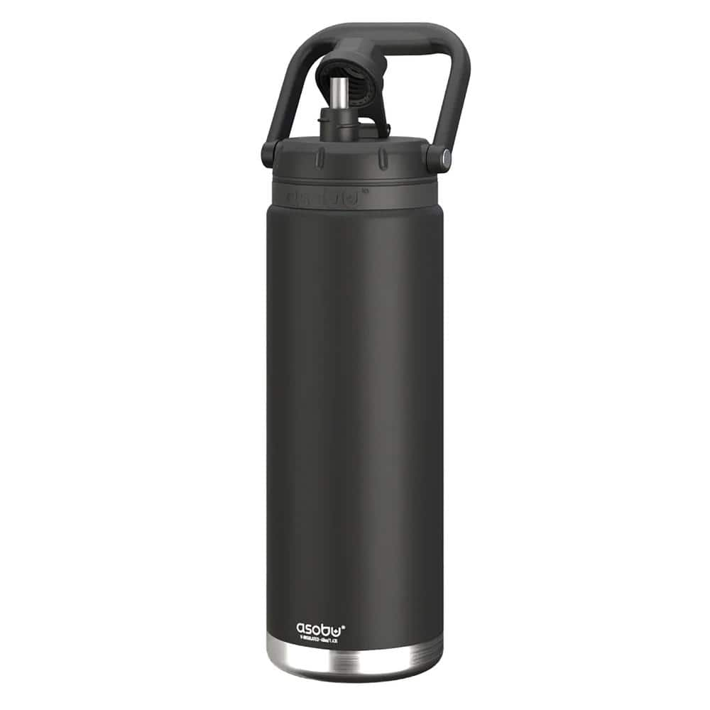 ASOBU Canyon 50 oz. Black Stainless Steel Insulated Water Bottle with ...