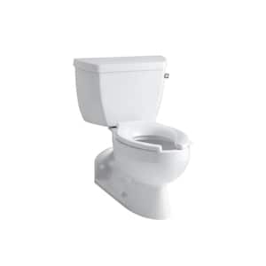 Barrington 4 in. Rough In 2-Piece 1 GPF Single Flush Elongated Toilet in White Seat Not Included