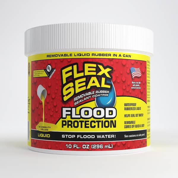 10 oz. in Yellow Liquid Flex Seal Flood Protection Rubber Sealant Spray  Paint Coating (4-Pack)