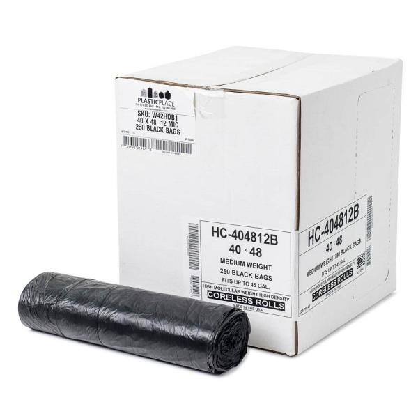 Genuine Joe Linear Low Density Trash Liners 40 45 Gallon Black 250 Per  Carton - Office Depot