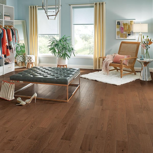 Revolutionary Rustics Oakleaf Brown Oak 3/4 in. T x 5 in. W Distressed Solid Hardwood Flooring (23.5 sq.ft./ctn)