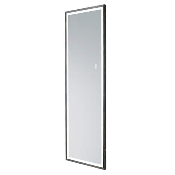 EPOWP 22 in. W x 65 in. H Rectangular Aluminum Framed Anti-Fog LED Wall Bathroom Vanity Mirror in Antique Brass