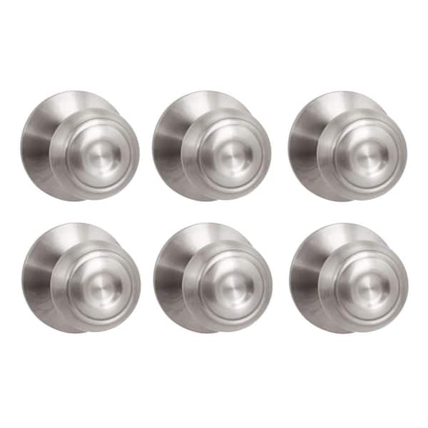 Defiant Hartford Satin Nickel Hall/ Closet Door Knob Contractor Pack  (6-Piece) 32TGX230BD6 - The Home Depot