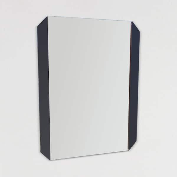 Decor Wonderland Gerry 22 in. W x 27 in. H Rectangular Frameless Black Polished Edge Wall Bathroom Vanity Mirror