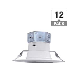 6 in. Canless 120-277v T24 Integrated LED Recessed Trim Light 800 Lumens Adjustable CCT IC Rated Dimmable (12-Pack)