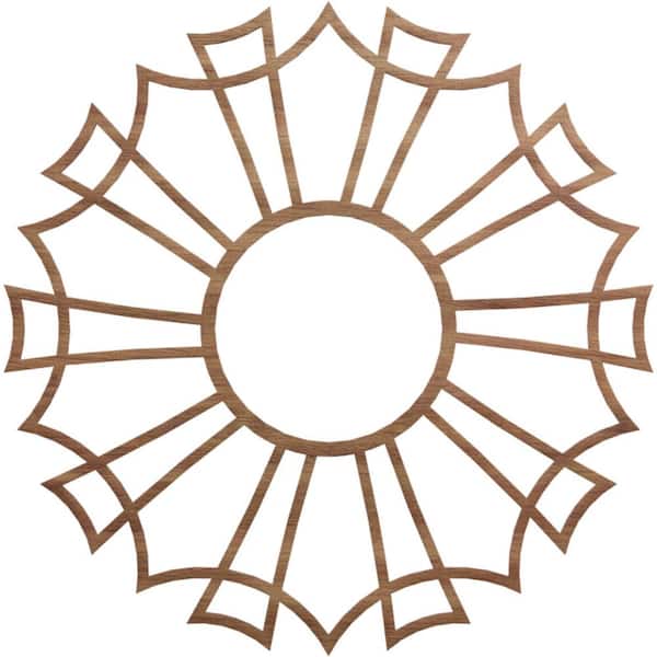 Ekena Millwork 34 in. x 12 in. x 0.375 in. Wood Medallion Moulding