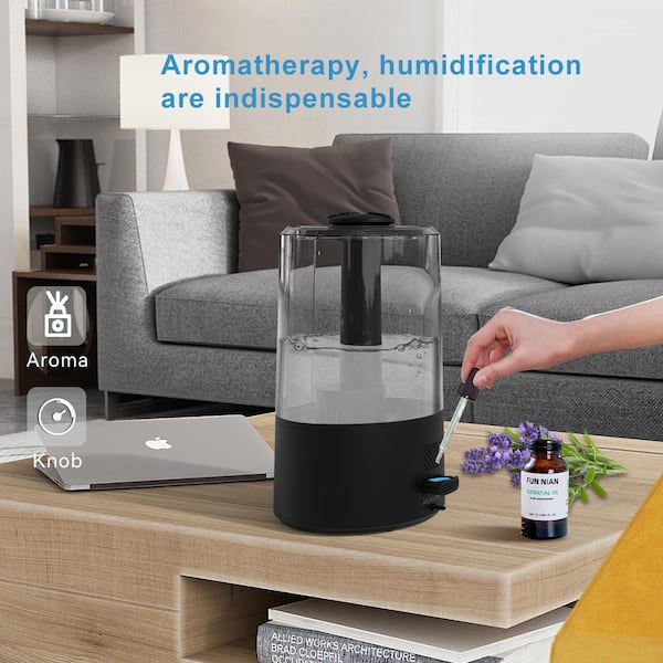 ムスイウィズ HN-088 Vissani 1 Gal. Ultrasonic Humidifier 360° Turning Dual Nozzle Cool