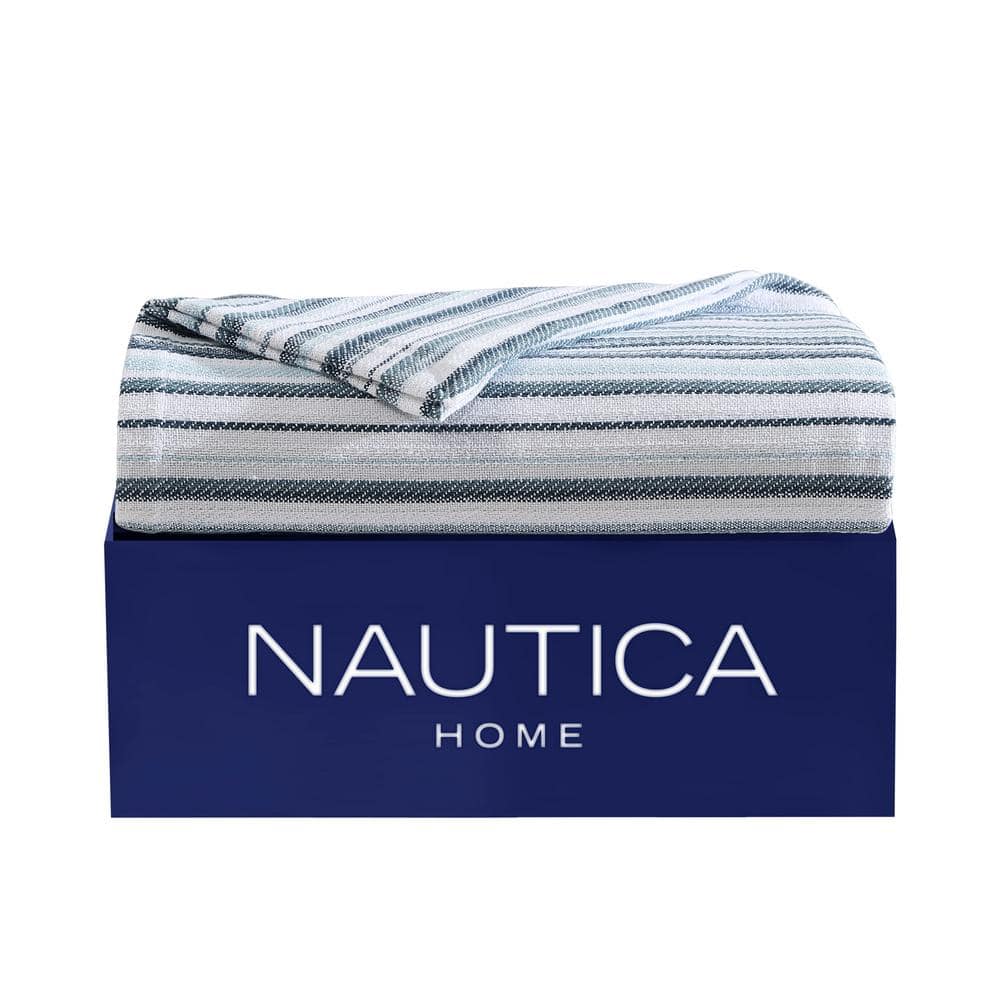 Nautica Pembrook 1-Piece Blue Cotton King Blanket USHSEE1261997 - The ...