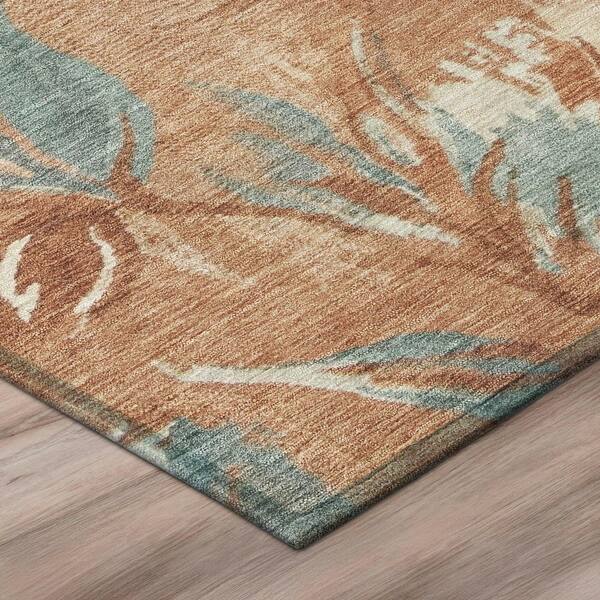 Chantille Machine Washable Indoor/Outdoor Abstract ACN2951 Terracotta 3 ft. x 5 ft. Area Rug