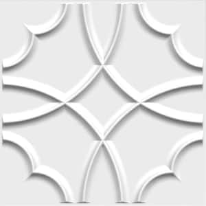 Falkirk Ross 2/25 in. x 19.7 in. x 19.7 in. White PVC Shapes 3D Decorative Wall Panel 10-Pack