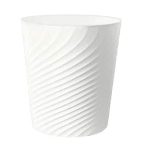 1.8 Gal. White Small Plastic Household Trash Can
