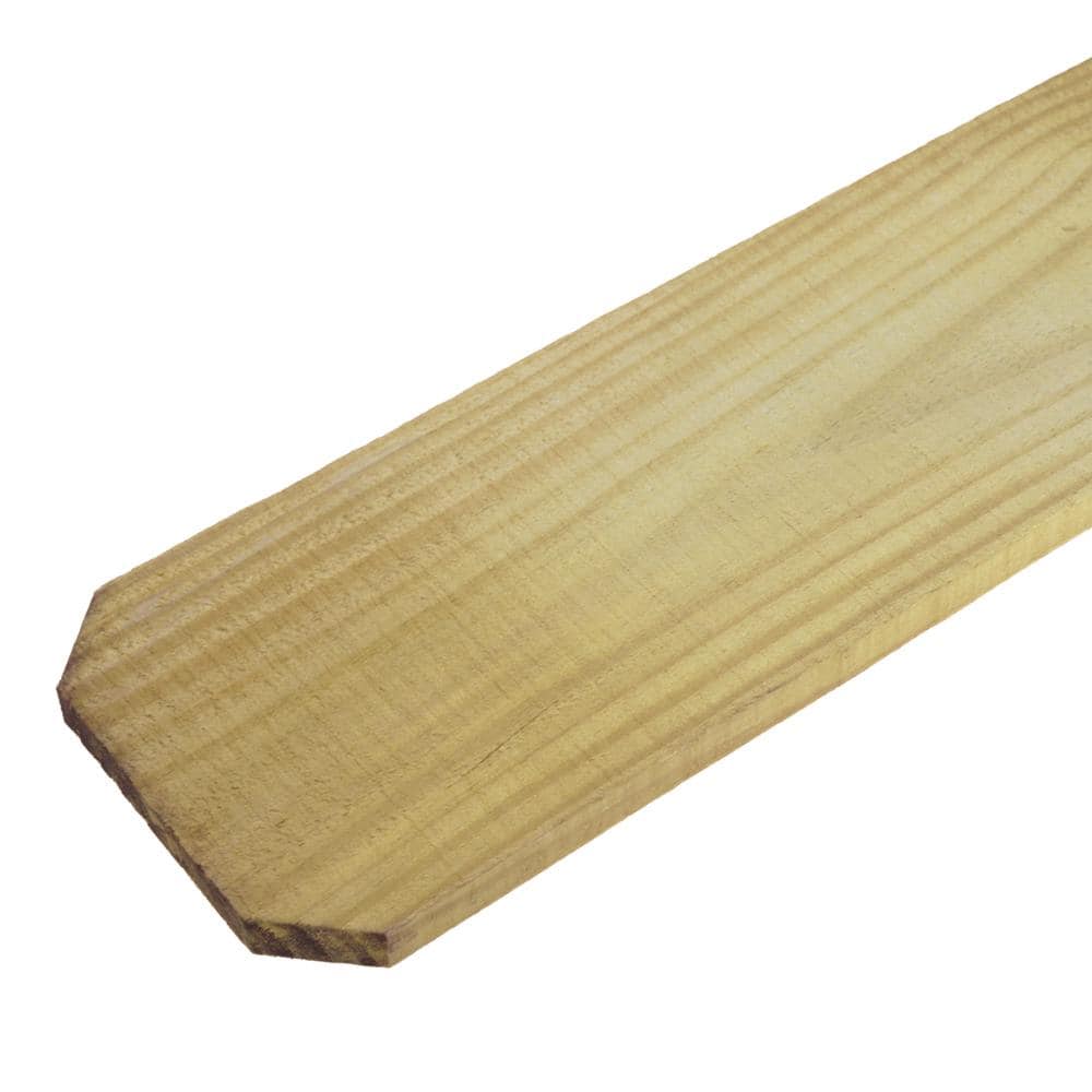 Outdoor Essentials 5/8 in. x 5 in. x 8 ft. PressureTreated Pine DogEar Fence Picket 236264