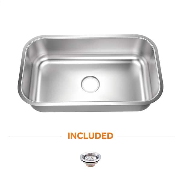 GG 　a8p S3C2B3 Glacier Bay Builder 32 in. Undermount Single Bowl 18 Gauge