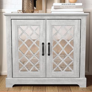 Millicent Dusty Gray Oak 2 Door Accent Cabinet (29.3 in. H x 32.4 in. W x 15.7 in. D)