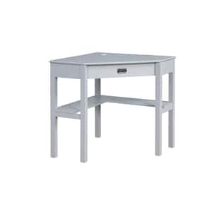 Sara 29 in. W Corner Desk Wood Gray Writing Desk with Keyboard and Mouse Tray