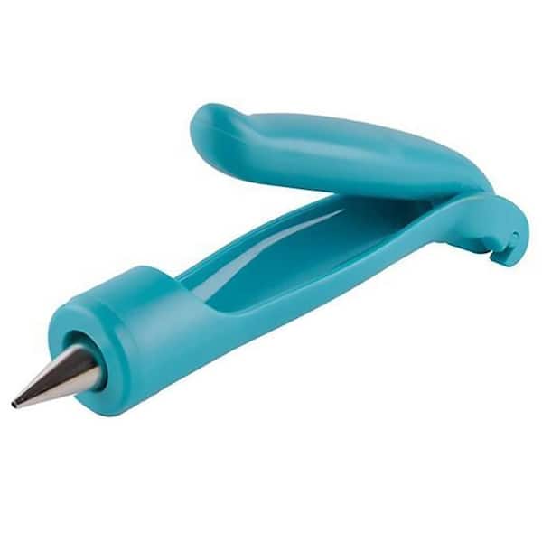 4-Piece Cake Decorating Pen Kit with Pastry Bags, Tips, Couplers - Blue Metal ABS for DIY Cake Icing